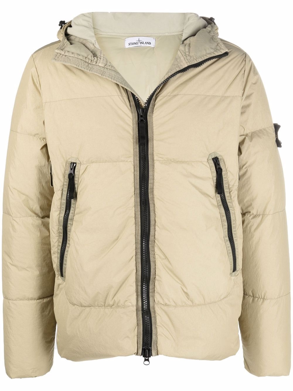 compass badge hooded jacket - 1