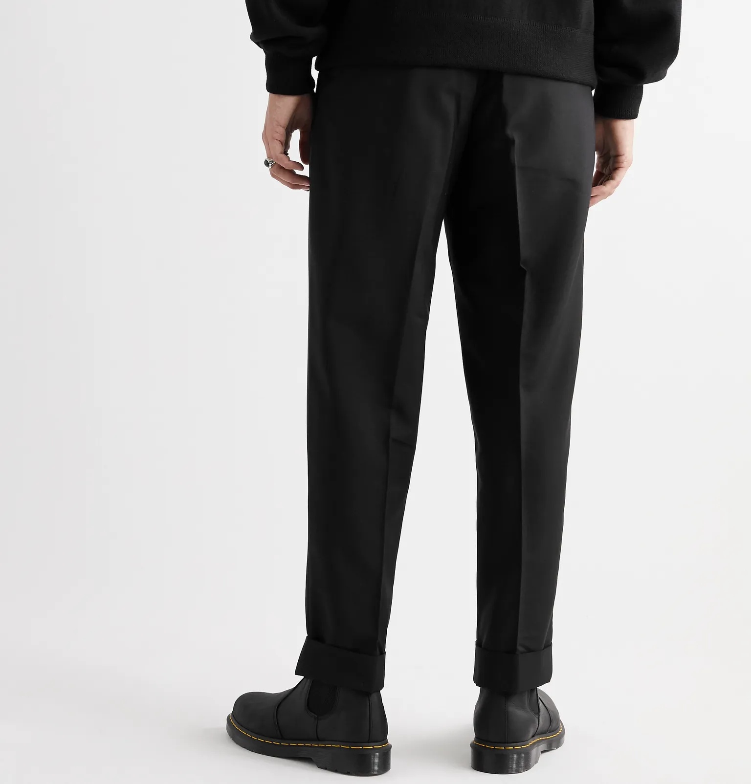 Pierre Tapered Pleated Wool and Mohair-Blend Trousers - 4