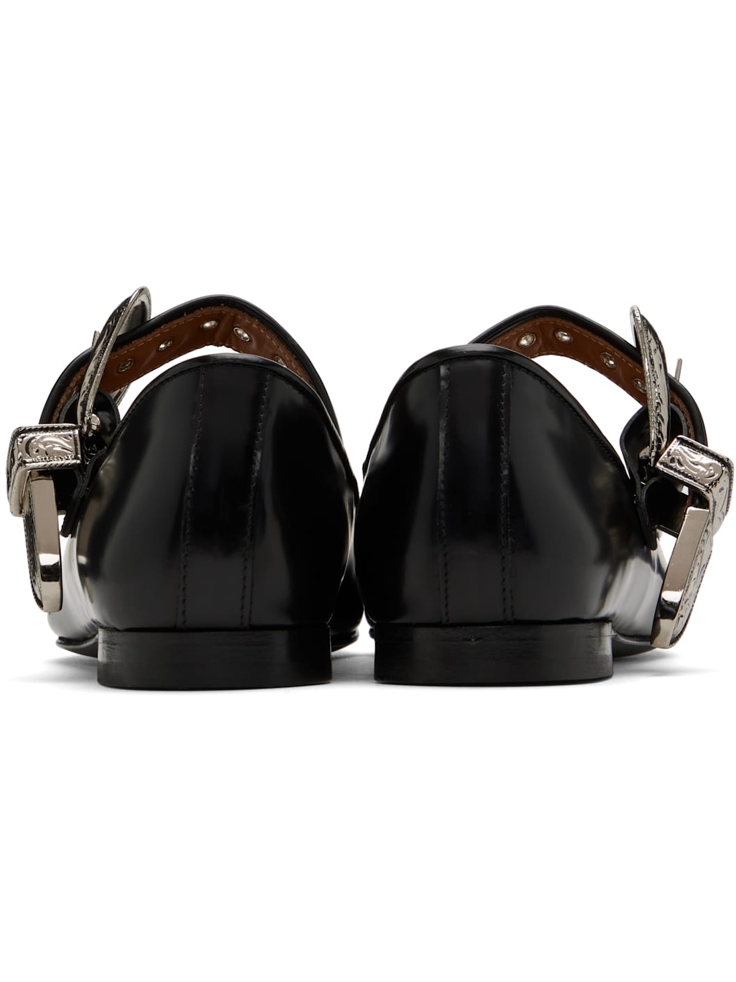 Black Mary Jane Ballerina Flats - 2