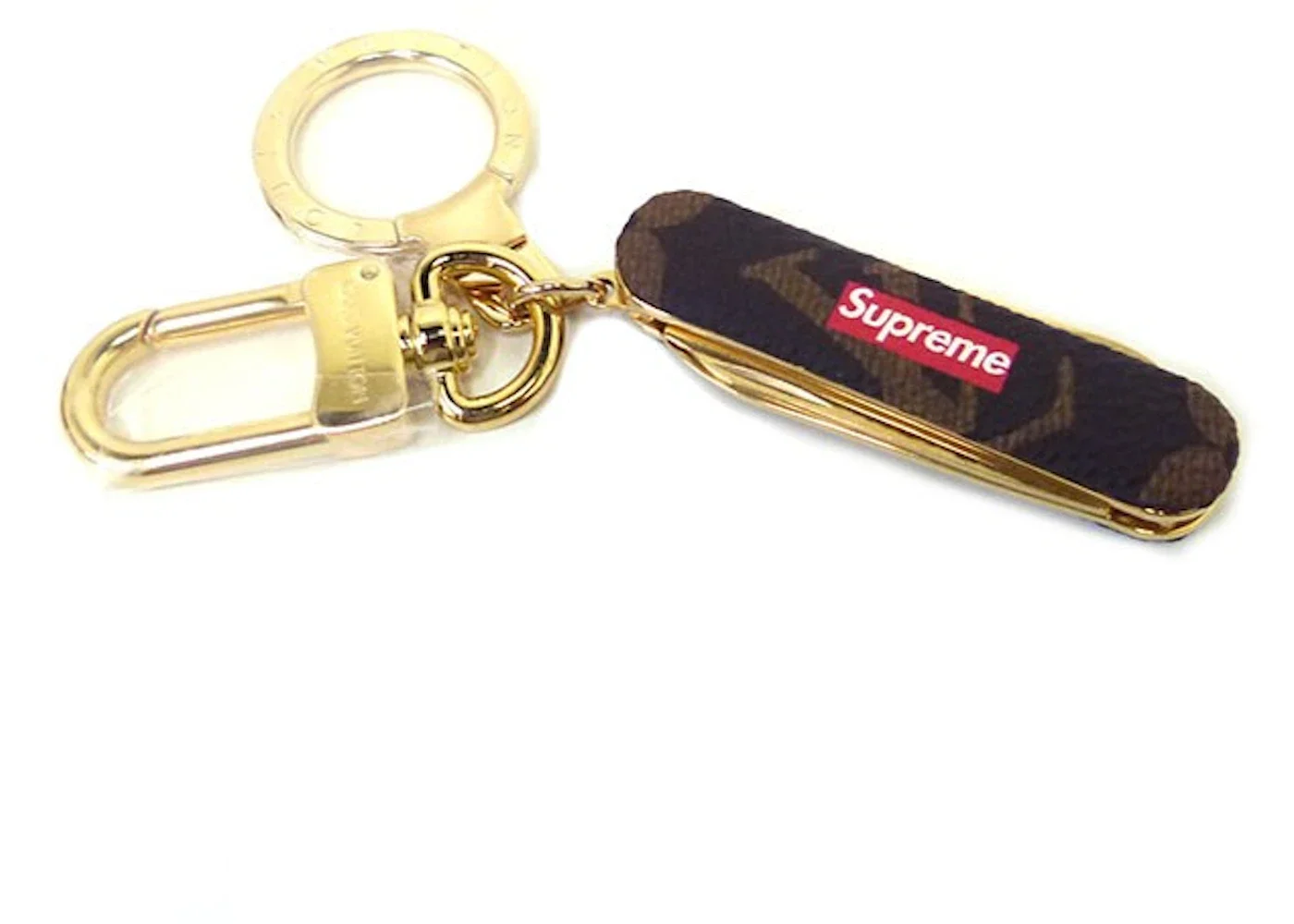 Louis Vuitton x Supreme Pocket Knife Key Chain Brown - 1