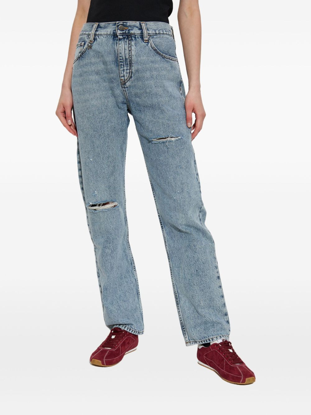 distressed knee-detail jeans - 3