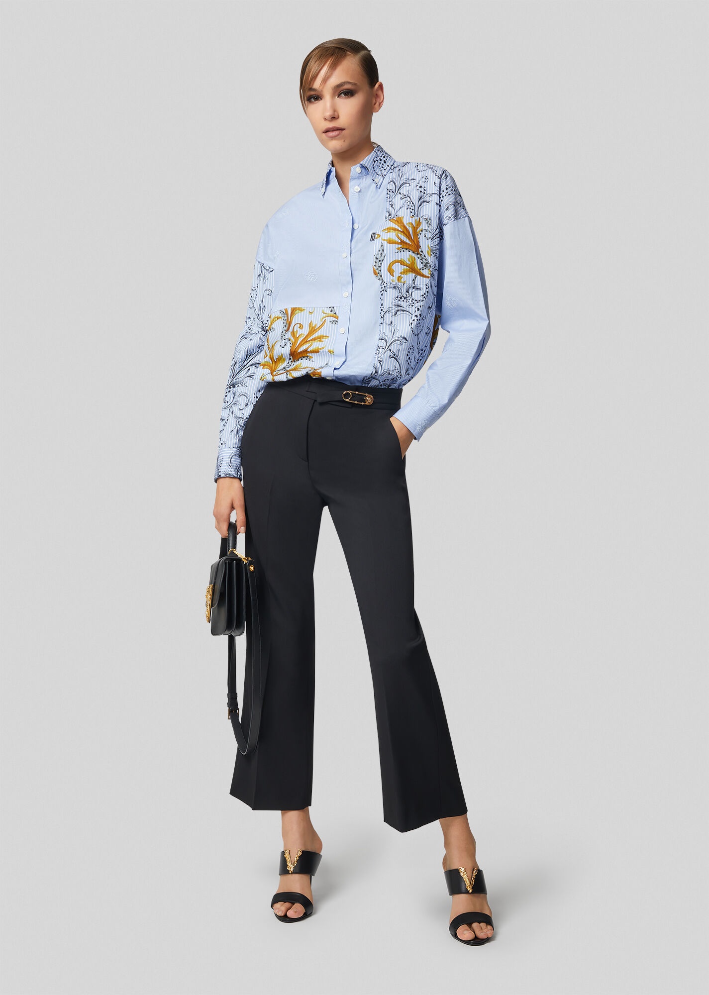 Safety Pin Wool Granite Trousers - 4