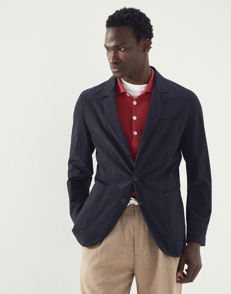 Water-resistant microfiber outerwear blazer 1