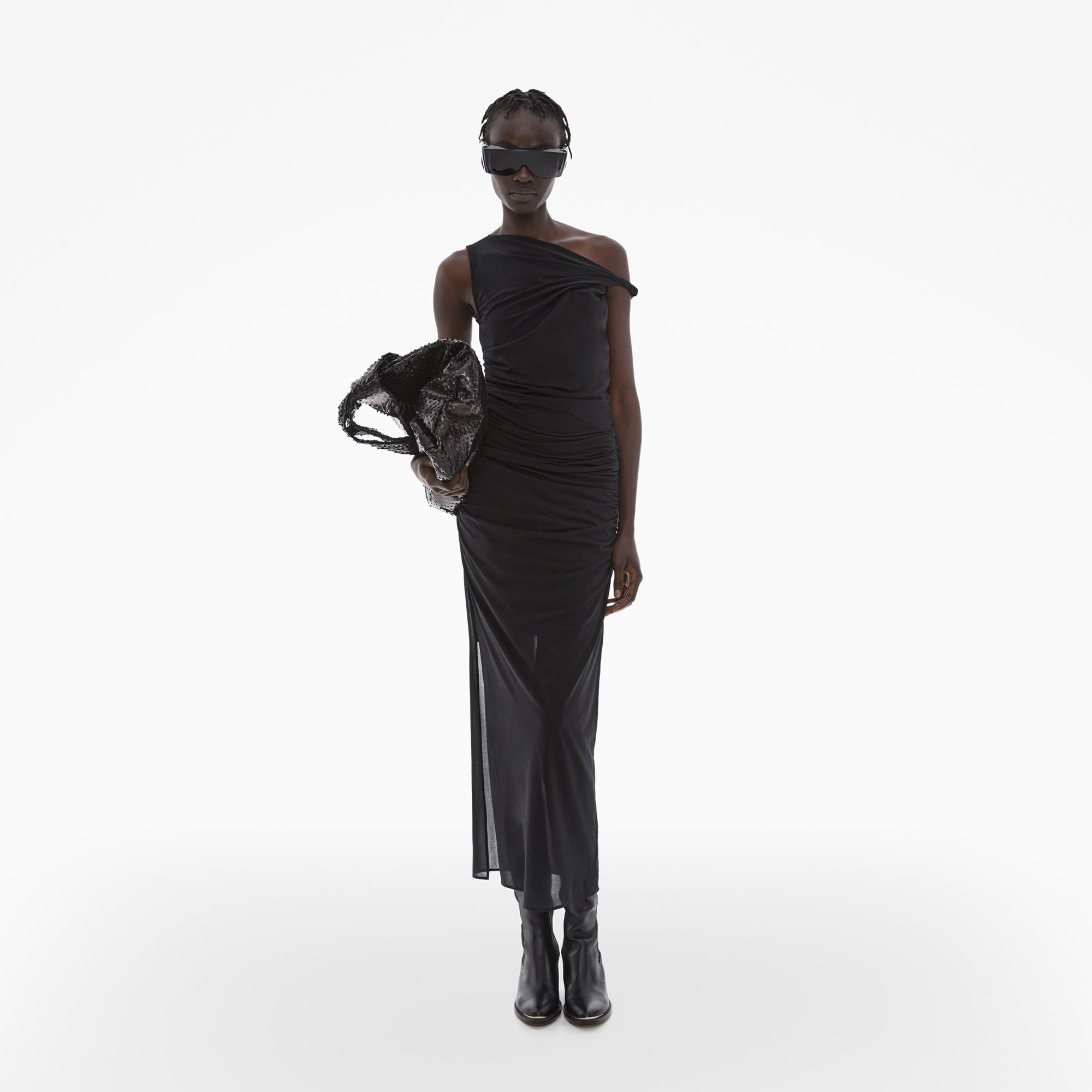 TWISTED ASYMMETRIC MAXI DRESS - 2