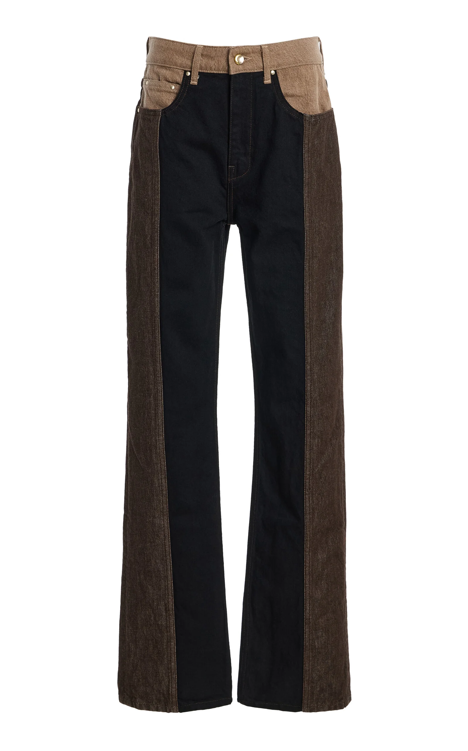 Jane Rigid Mid-Rise Straight-Leg Jeans - 1