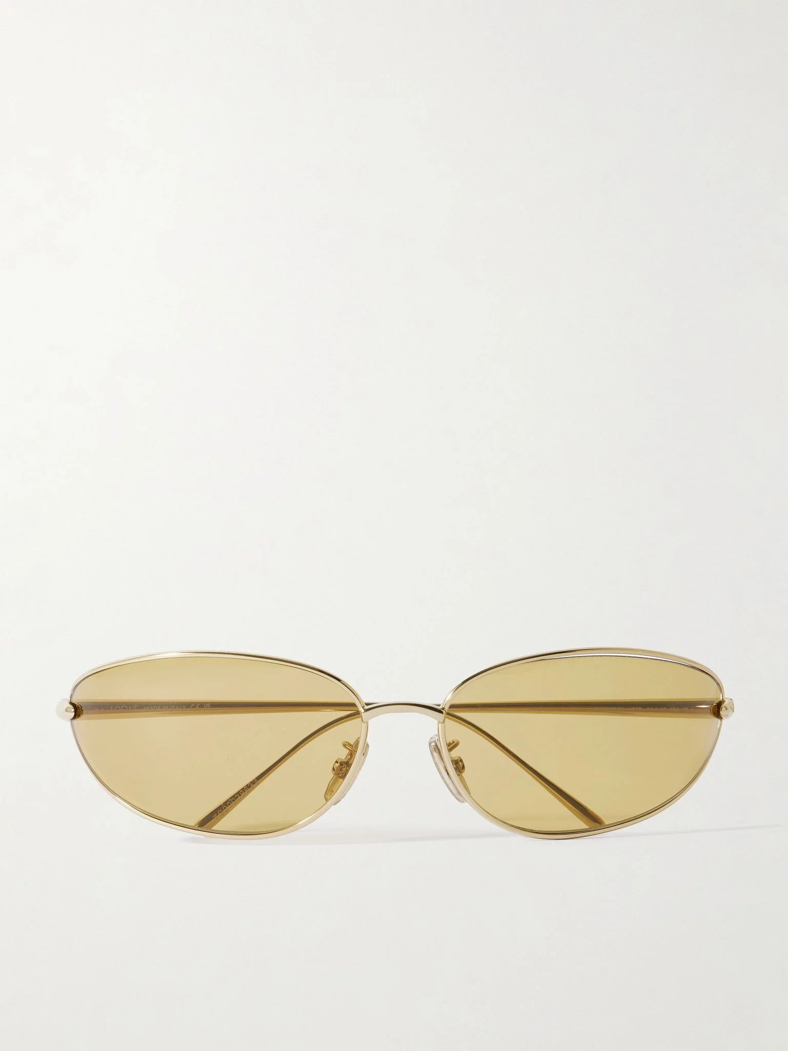 Oval-frame gold-tone sunglasses Gold - 1