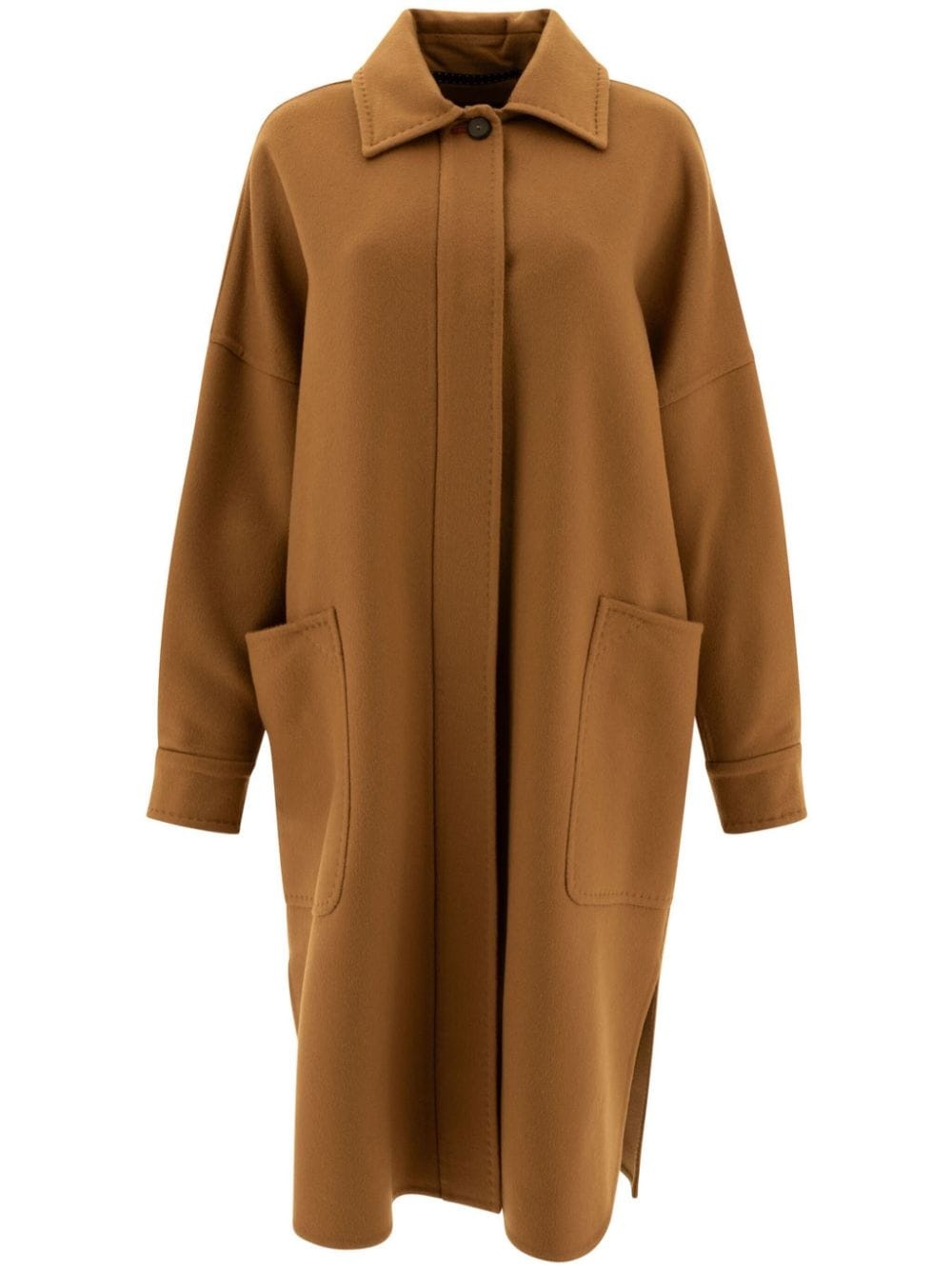 cashmere oversize coat - 1