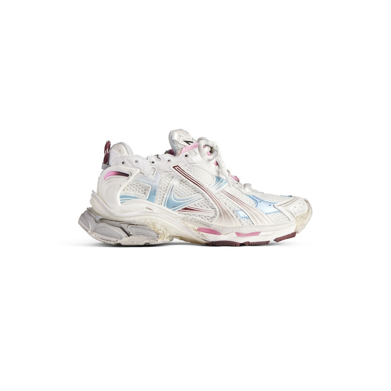 Women's Runner Gradient Sneaker in White/brown/blue/pink/grey - 1
