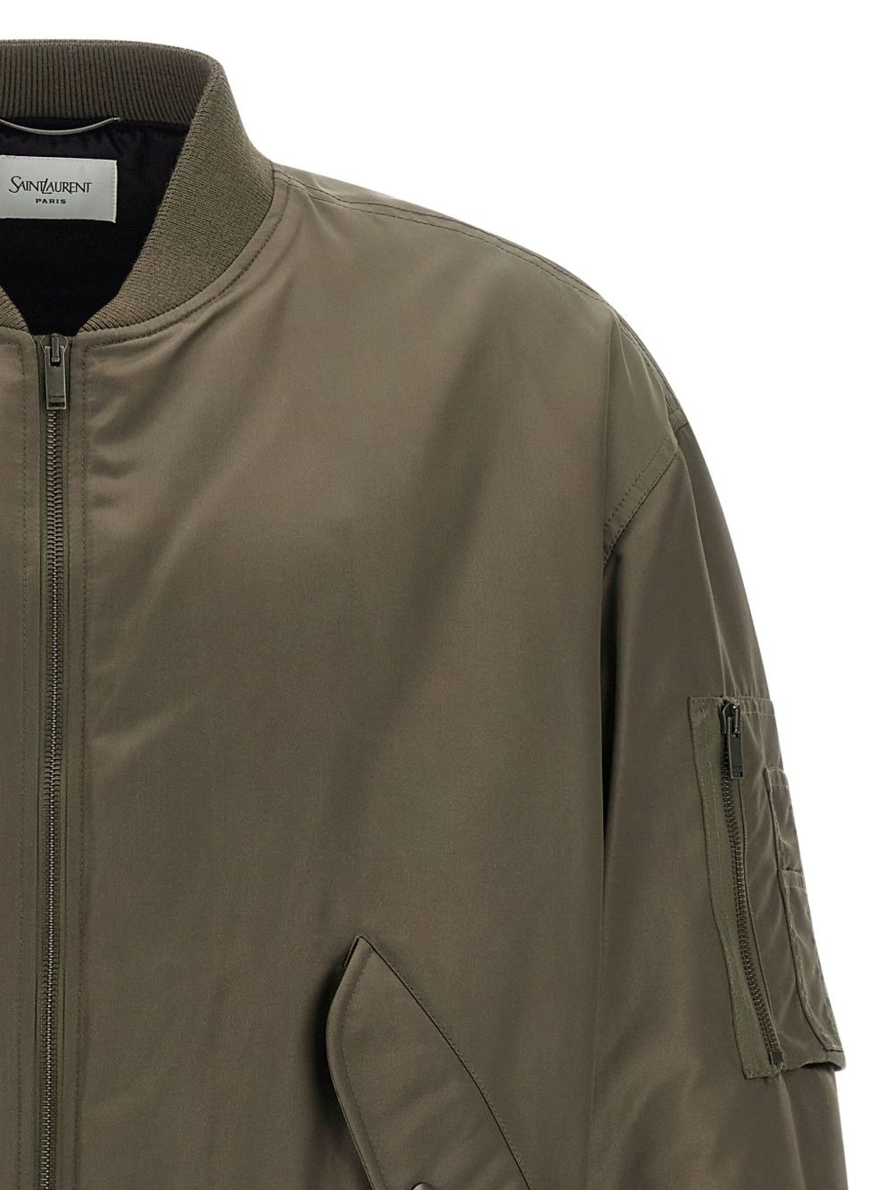 ribbed-cuff bomber jacket - 3