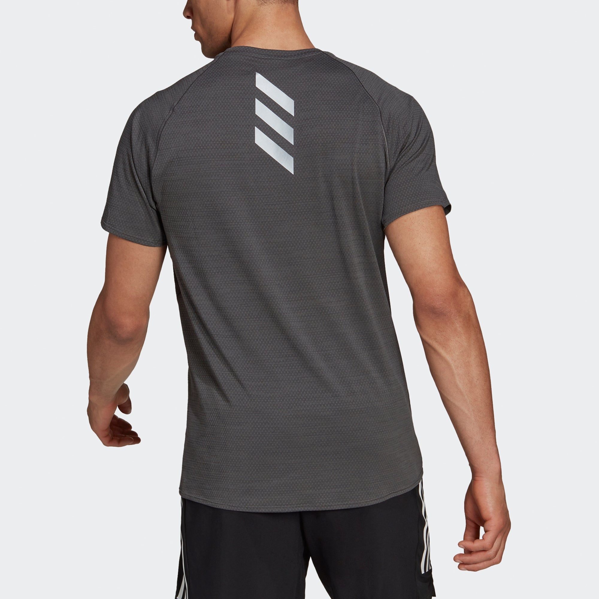 adidas Leisure Sports Running Short Sleeve Men's Dark Grey H25045 - 3