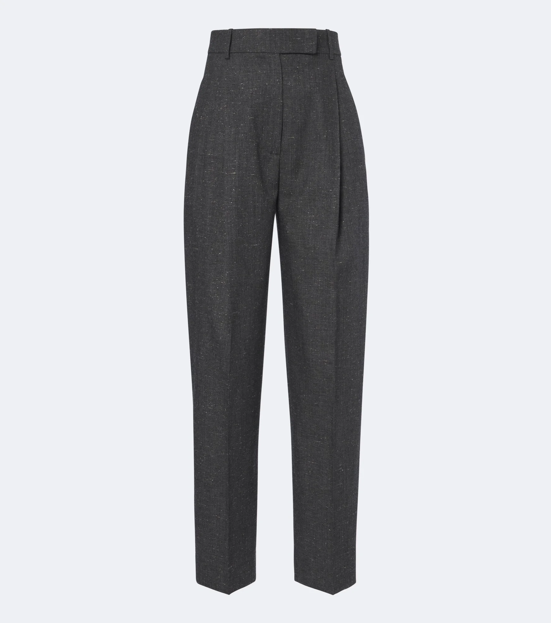 Daria pleated wool-blend straight pants - 1