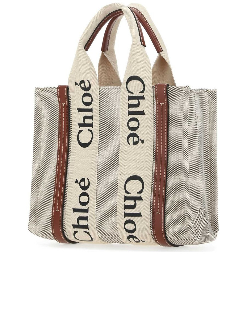 Chloé Multicolor Fabric Small Woody Shopping Bag outlook