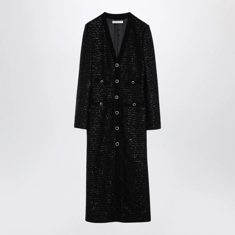 Alessandra Rich ALESSANDRA RICH SEQUIN TWEED MIDI DRESS WITH BUTTONS - 1