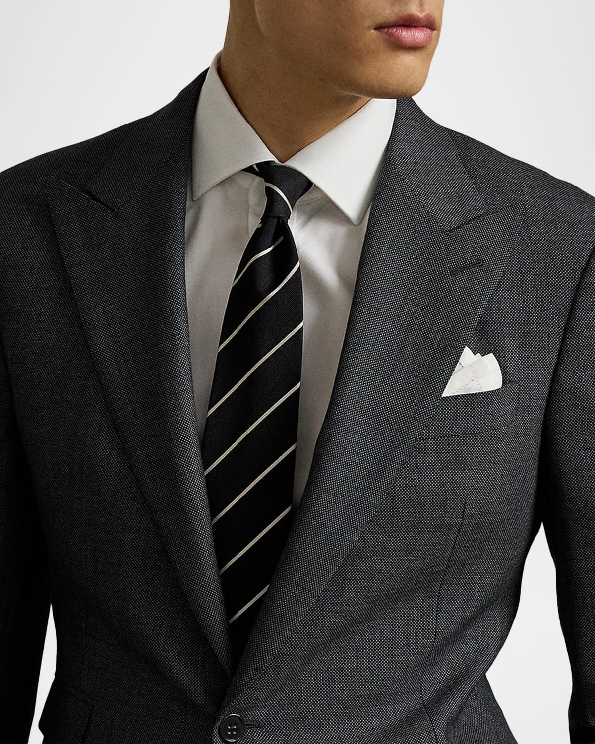 Men's Gregory Wool and Cashmere Birdseye Suit - 9