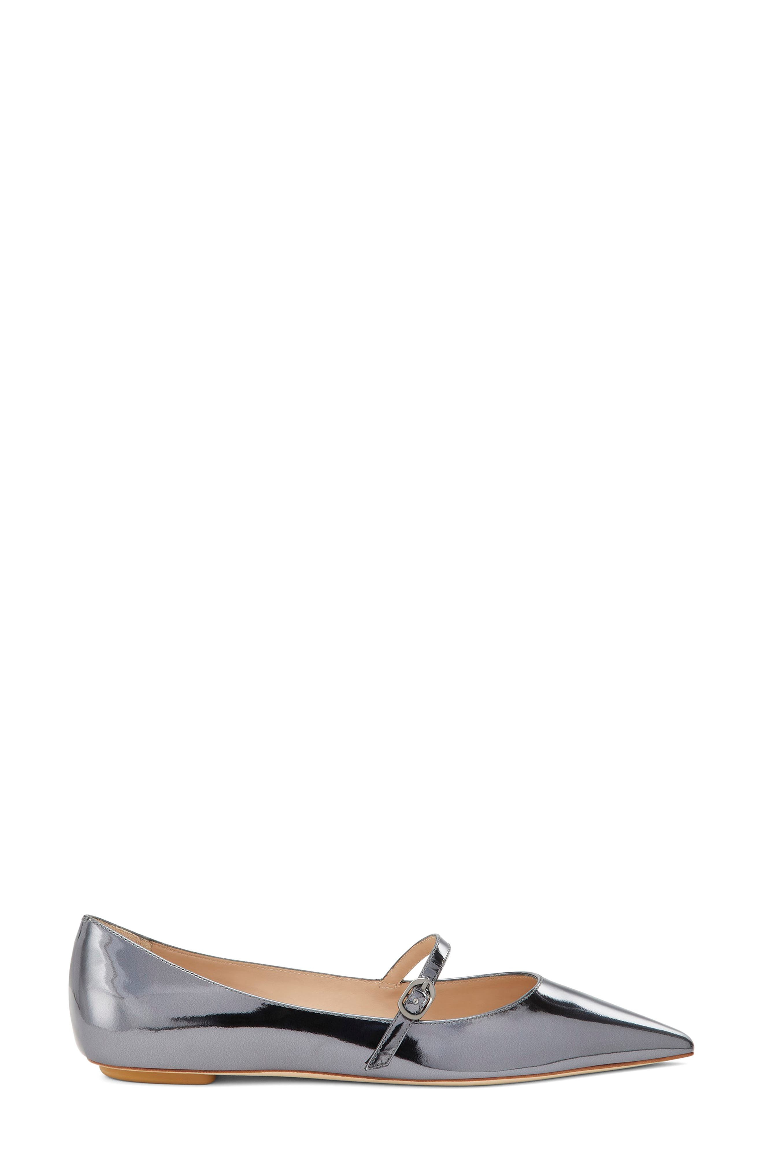Stuart Weitzman Emilia Mary Jane Flat in Cool Gray Patent at Nordstrom - 2