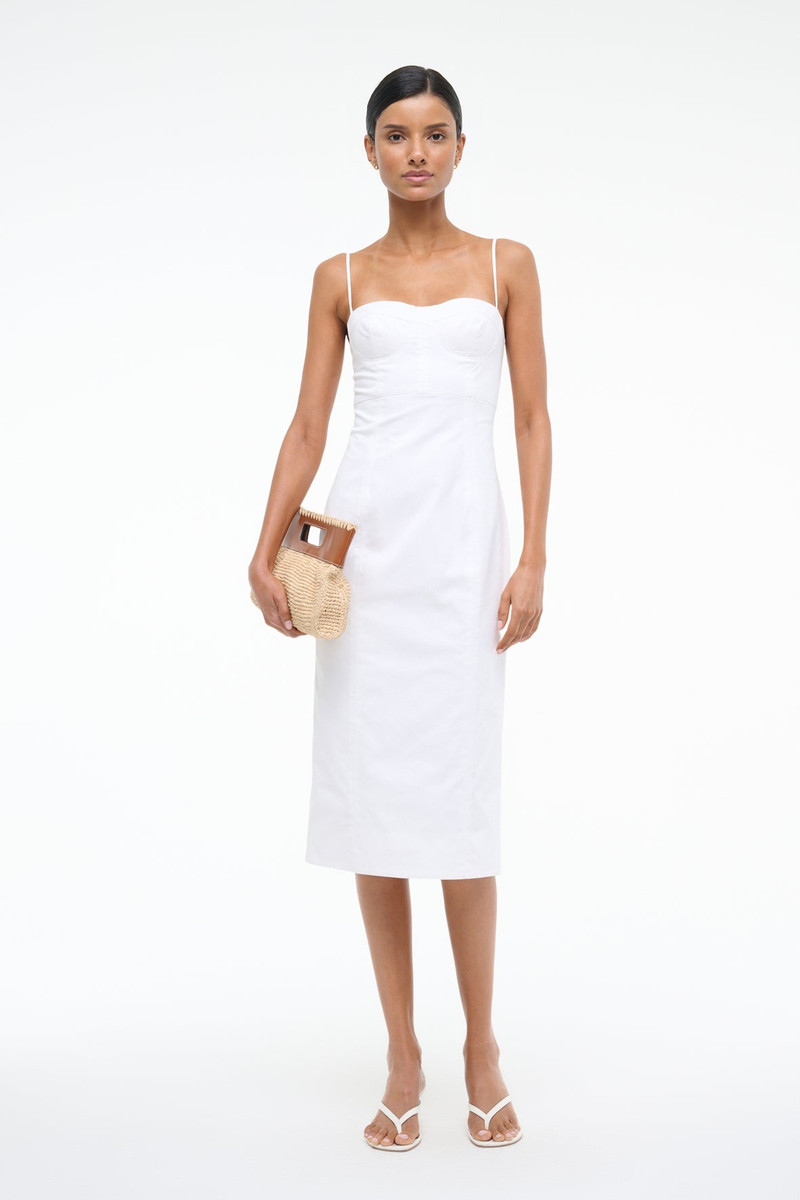 STAUD STAUD WHITNEY DRESS WHITE - R25P2166CI-WHT | REVERSIBLE