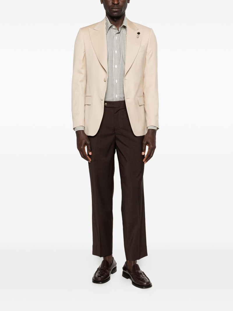 LARDINI flower-pin blazer outlook