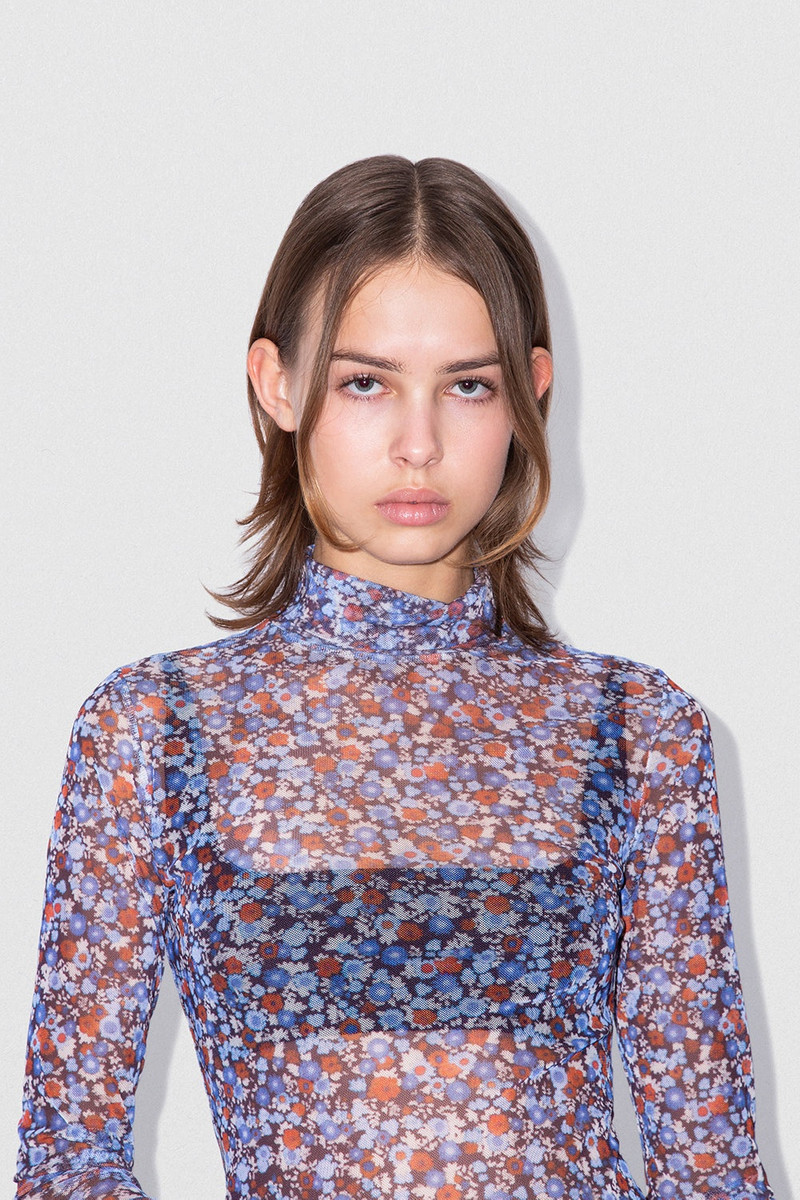 SHERRIE TOP MIDNIGHT FLORAL MESH 6