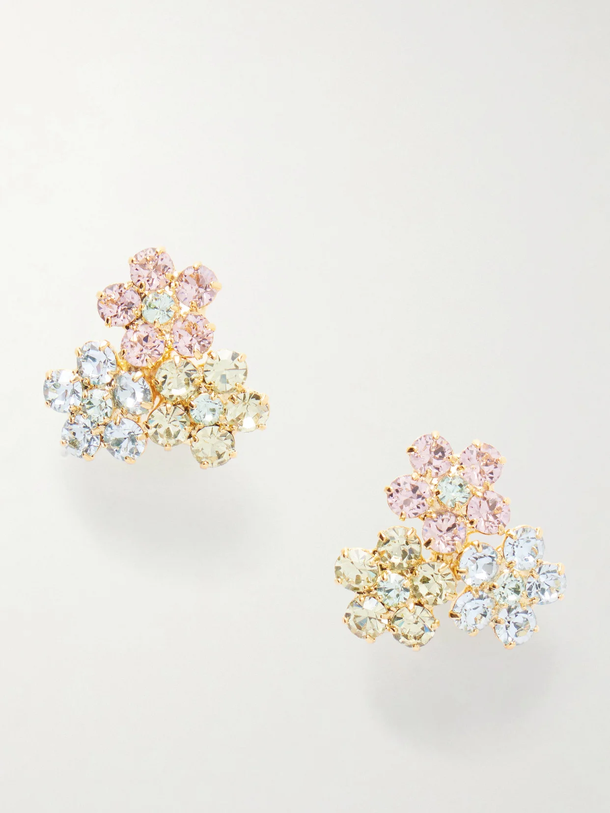 Violet Silver-tone Swarovski Crystals Earrings - 1
