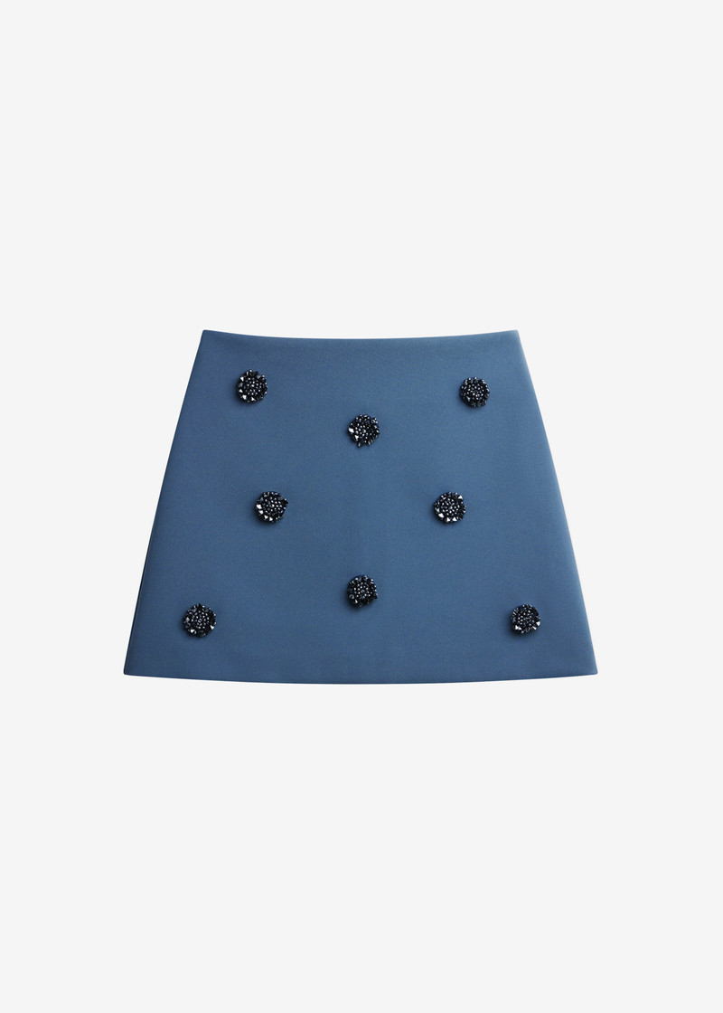 Nancy Embellished Mini Skirt - Blue 1