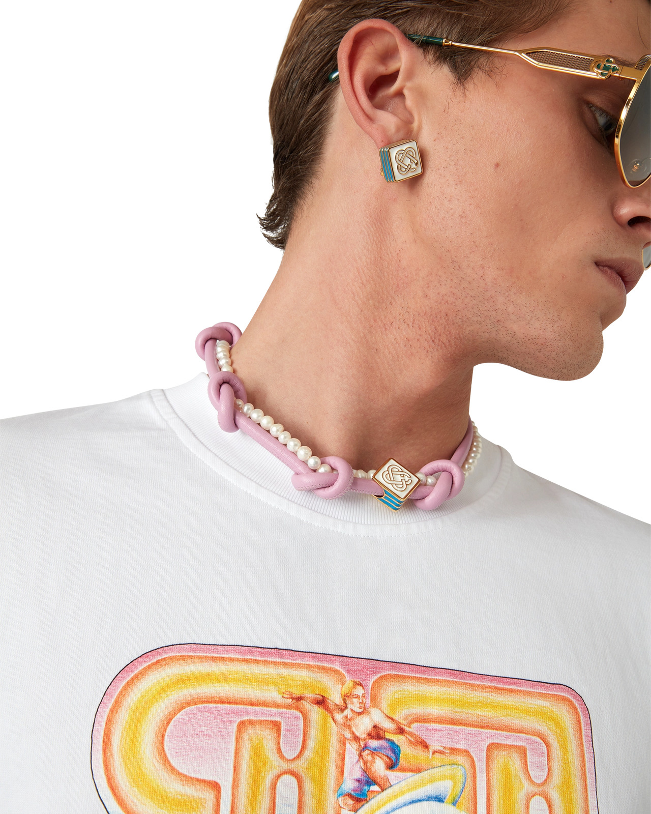 Pink Knotted Necklace | Casablanca Paris - 4