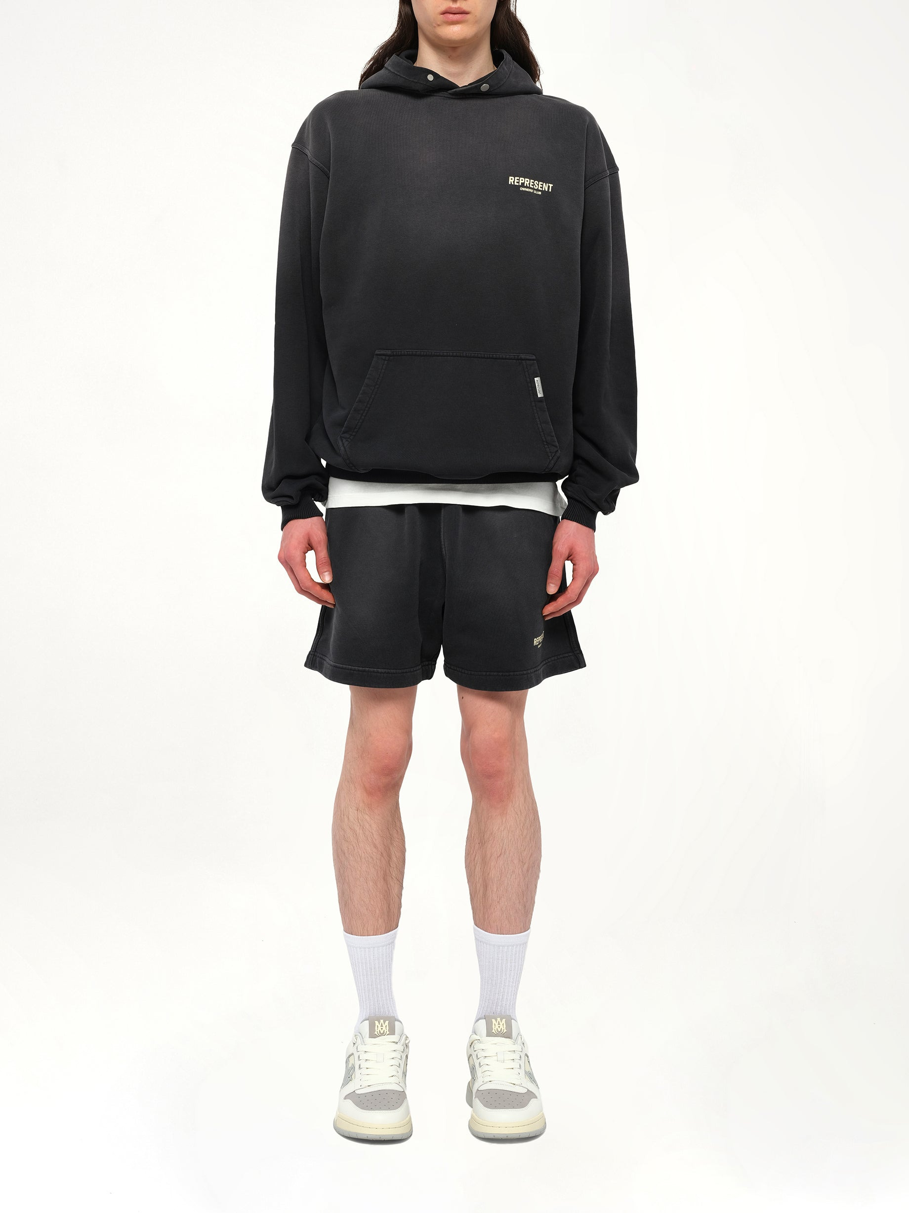 Represent Owners Club Hoodie in Aged Black - 7