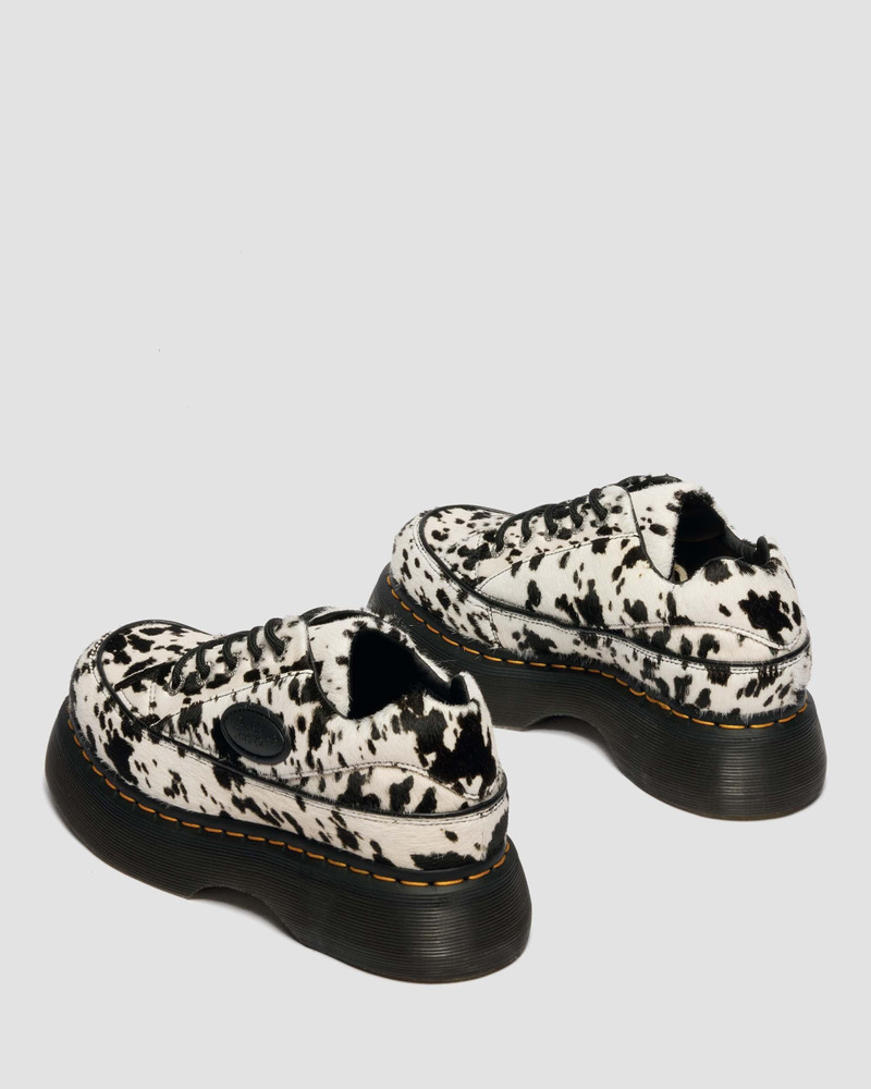 BUZZ 5-Eye Dalmatian Hair On Leather Shoes 9