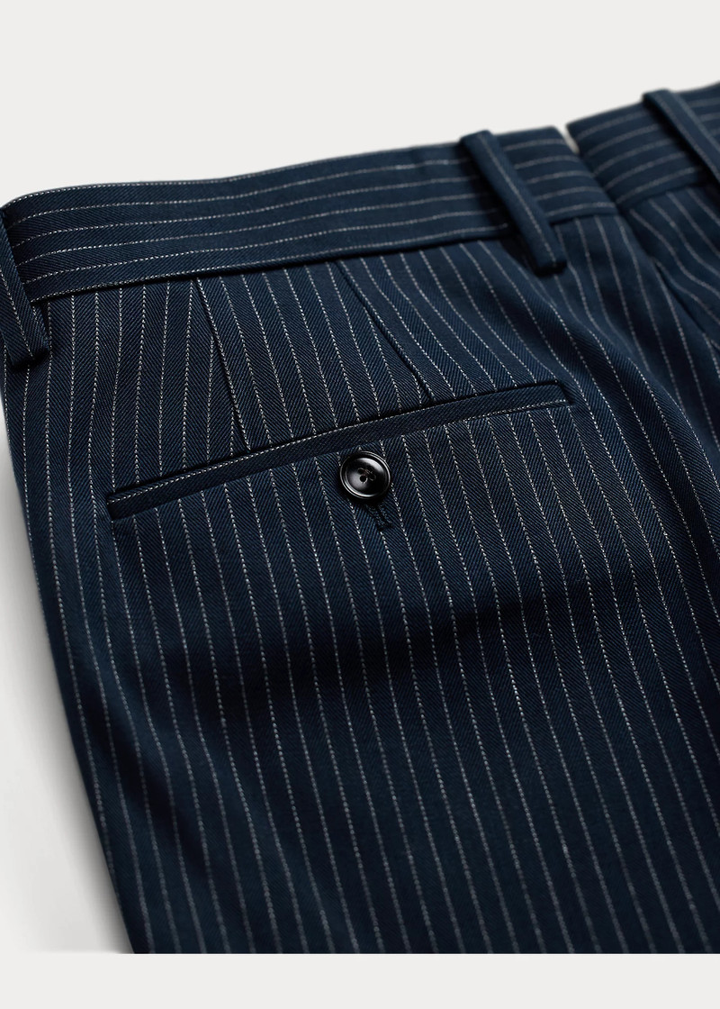 Slim Striped Herringbone Suit Trouser 8