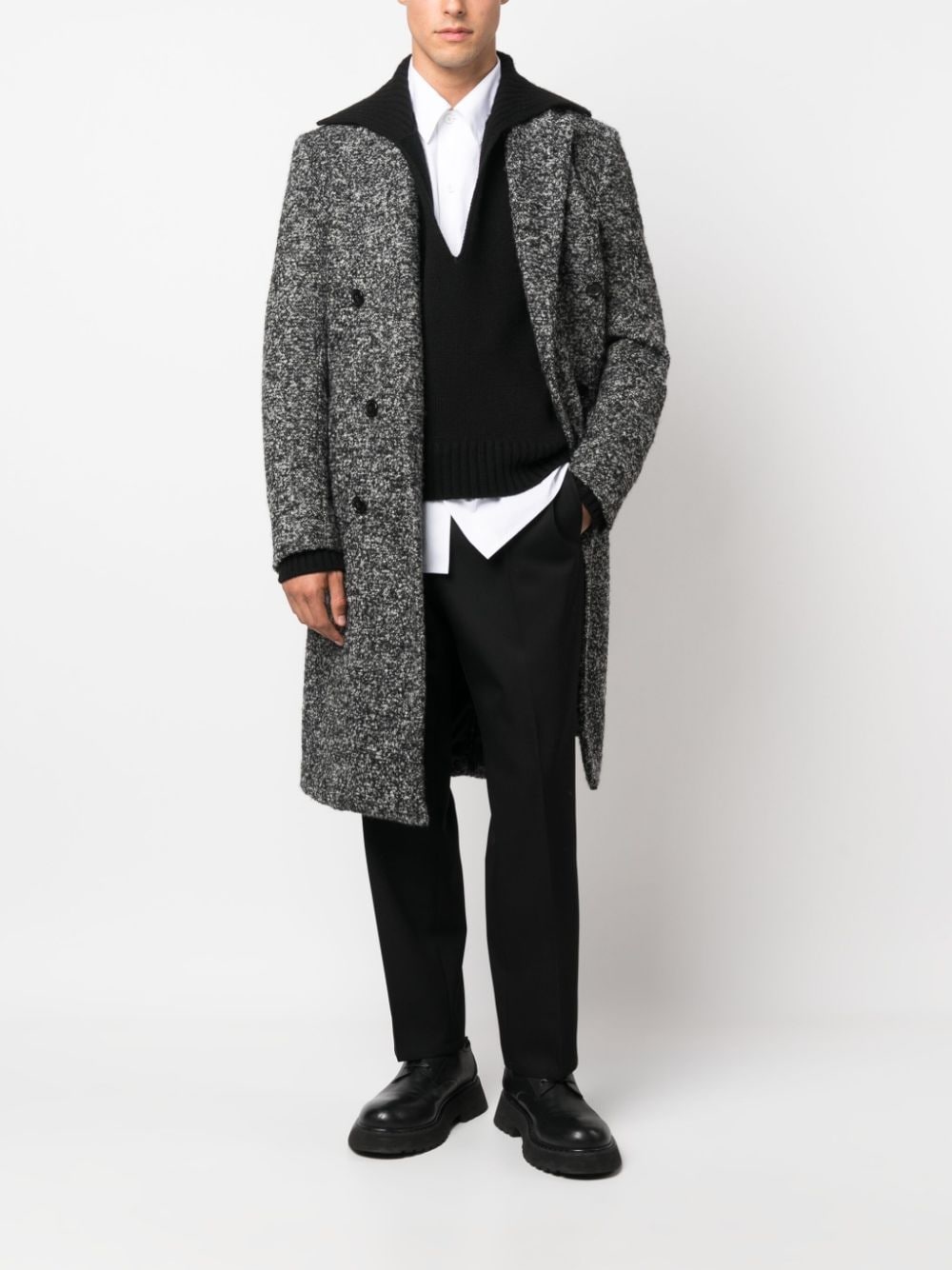 straight-leg wool trousers - 2