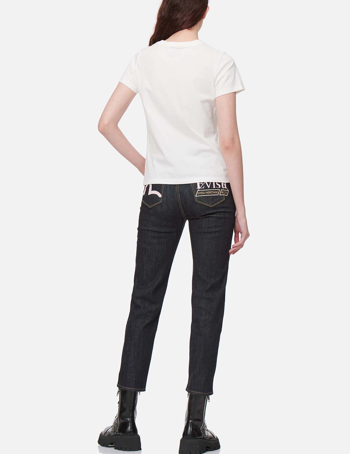 SEAGULL AND LOGO PRINT SLIM FIT JEANS - 5
