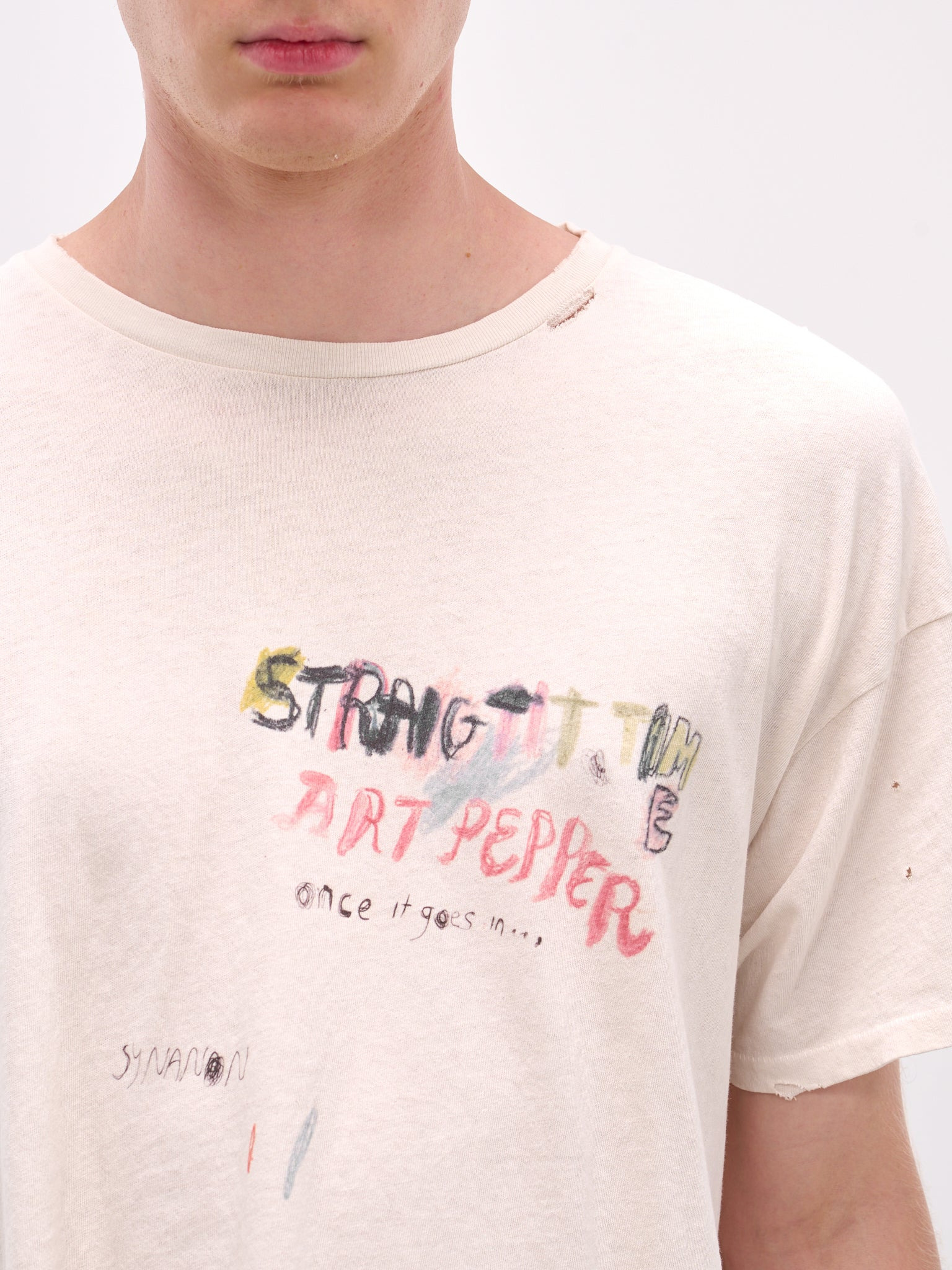 Cream 'Straight Time' Graphic Tee - 4