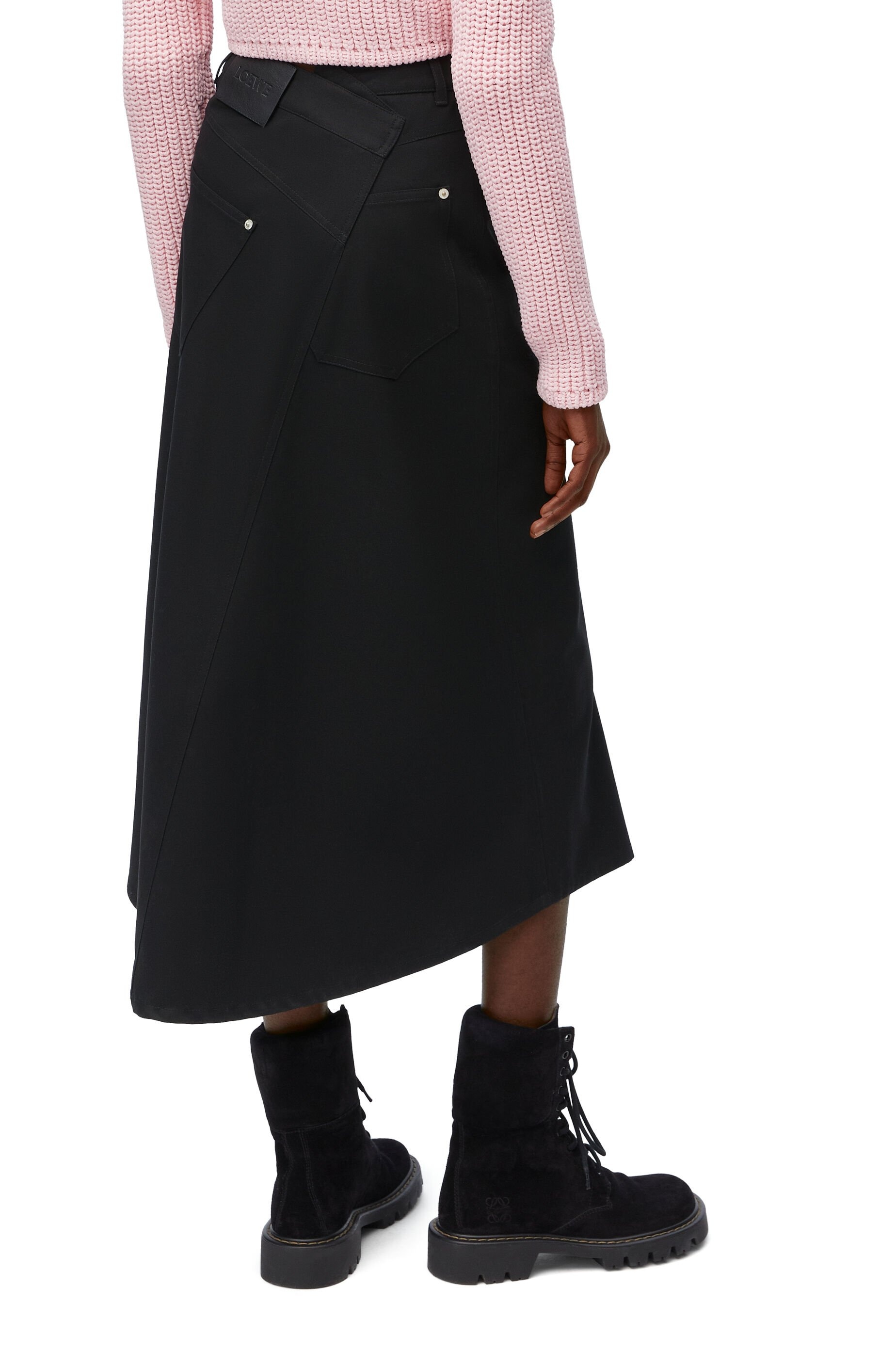 Asymmetric skirt in cotton - 4