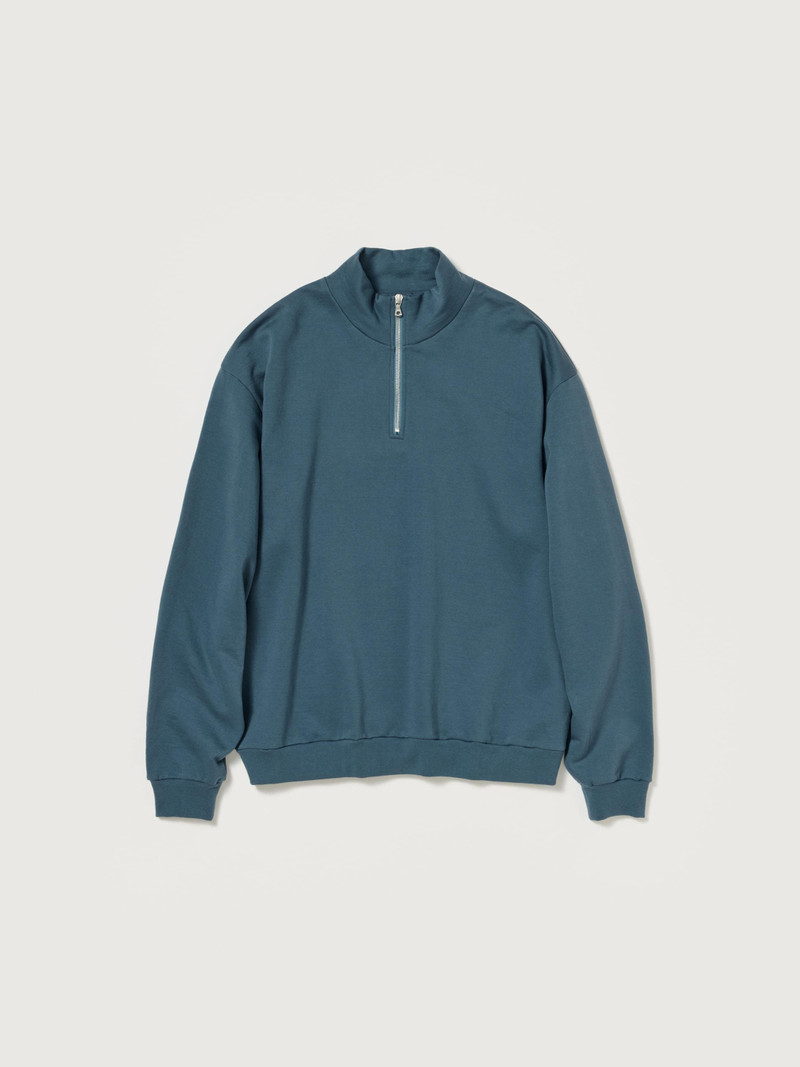 ELASTIC HIGH GAUGE SWEAT HALF ZIP P/O - 1
