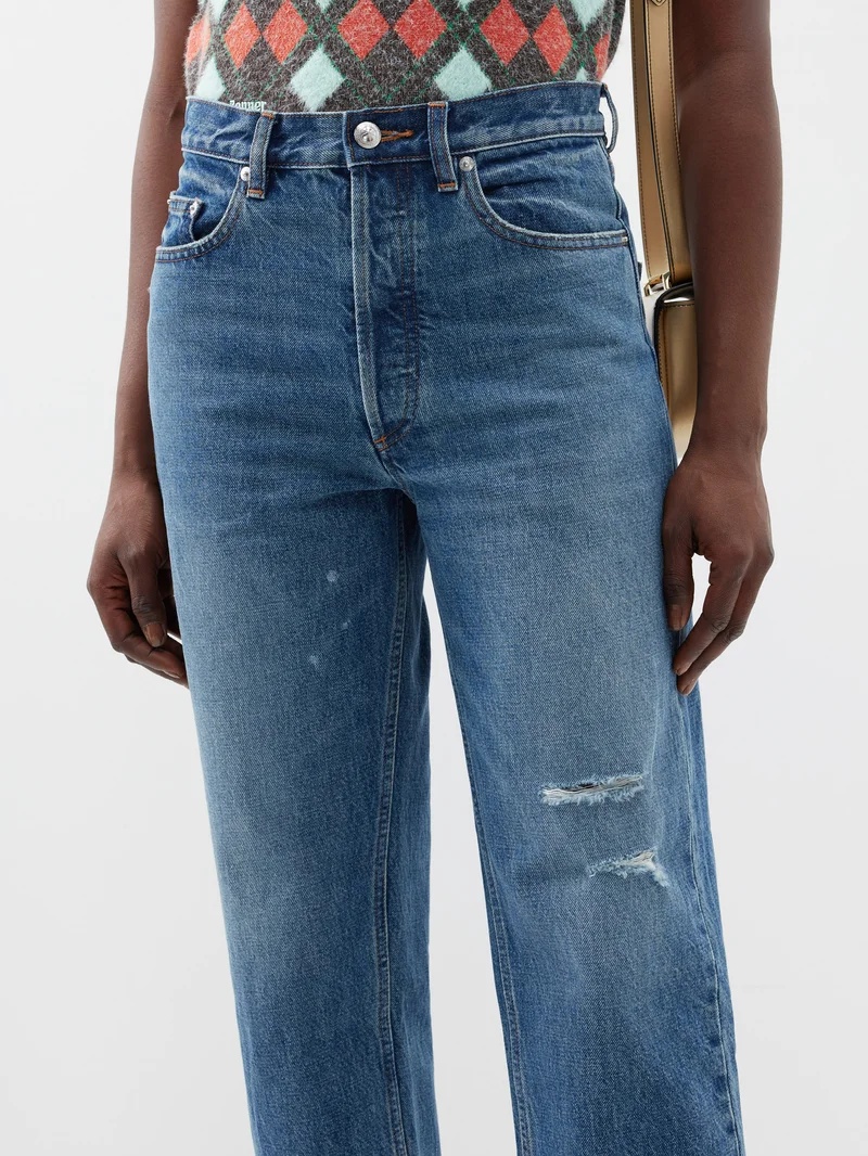 X JW Anderson Ulysse cropped jeans - 4