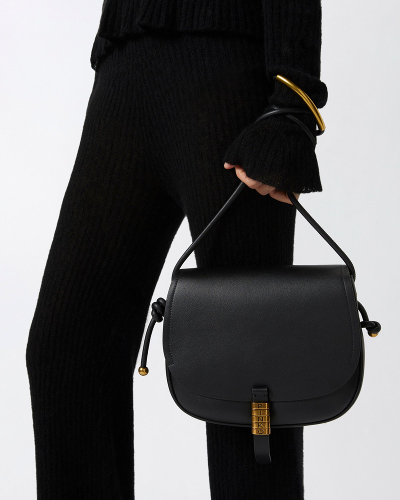LARGE LEATHER CROSSBODY BAG WITH KNOTS 6