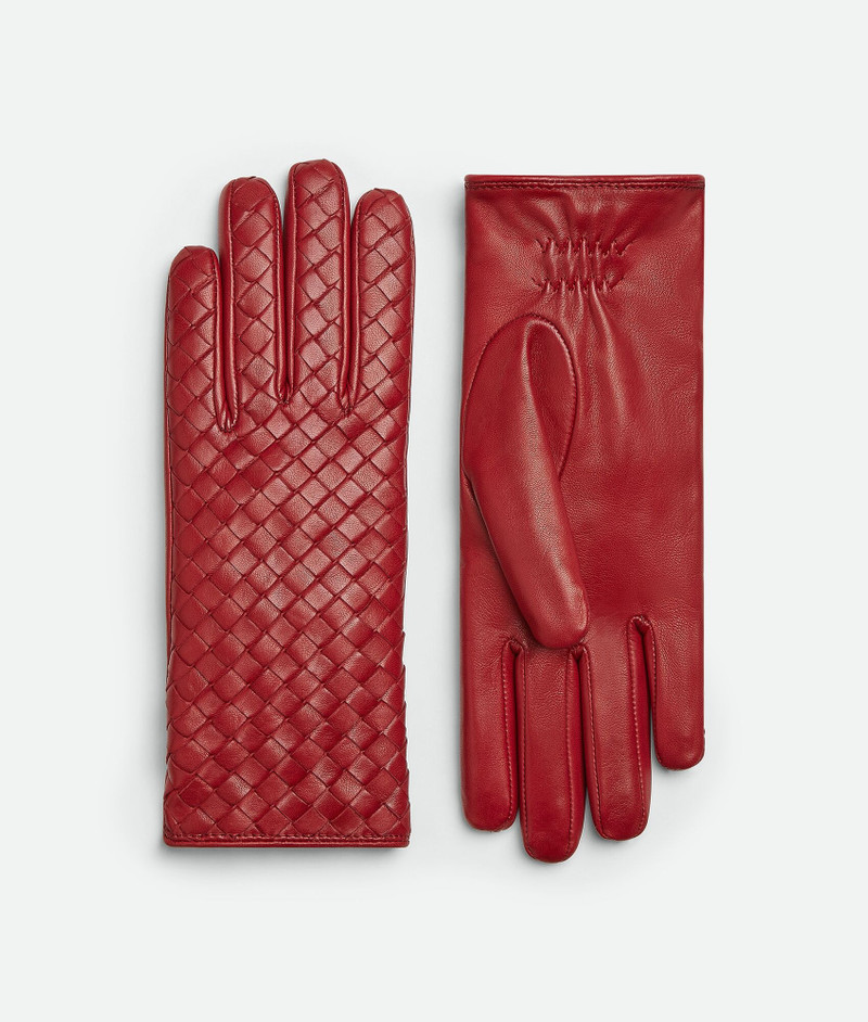 Leather Intrecciato Gloves 1