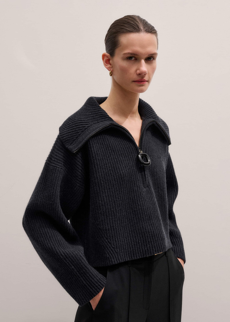 High Zip Neck Sweater 8