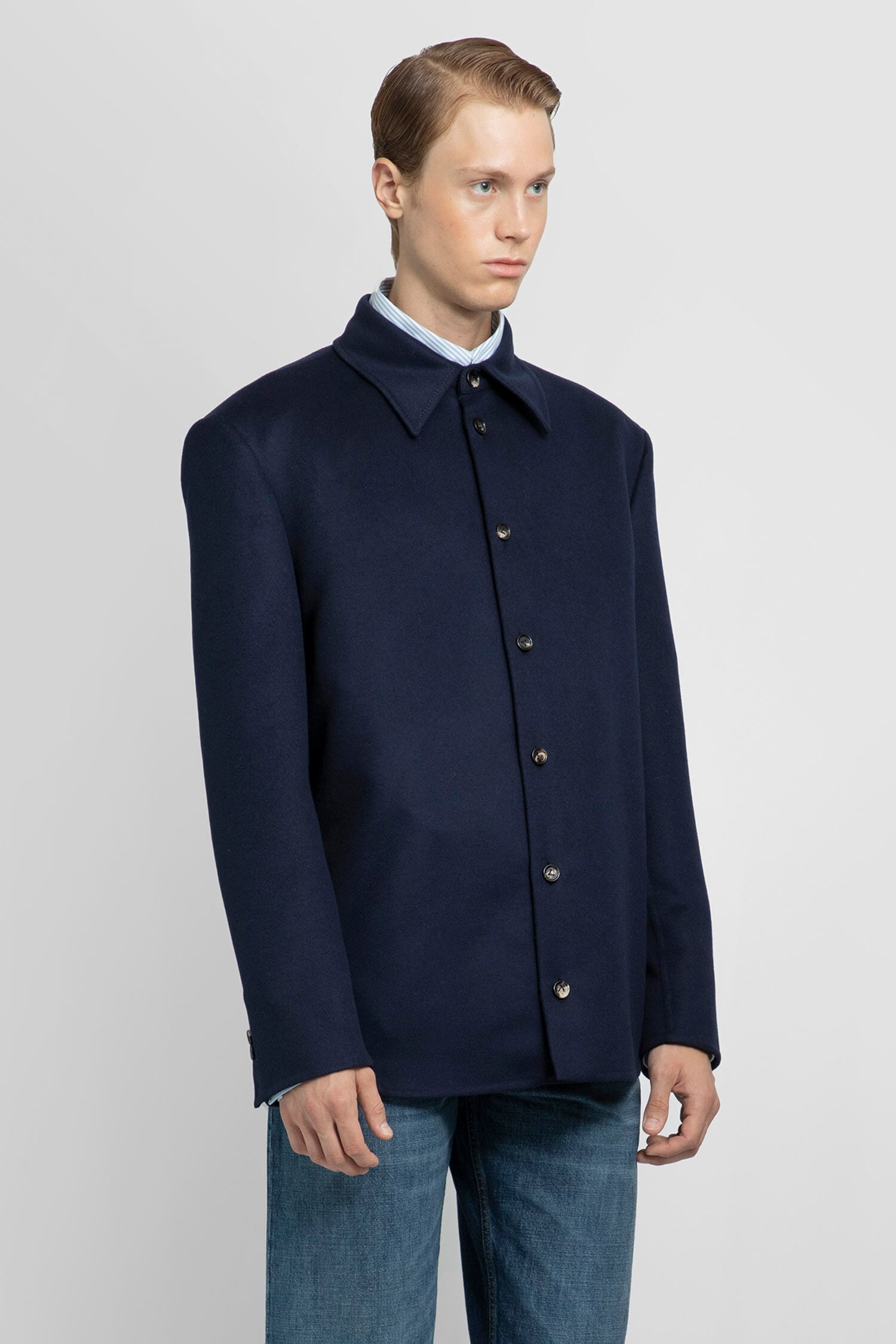 BOTTEGA VENETA MAN BLUE JACKETS - 3