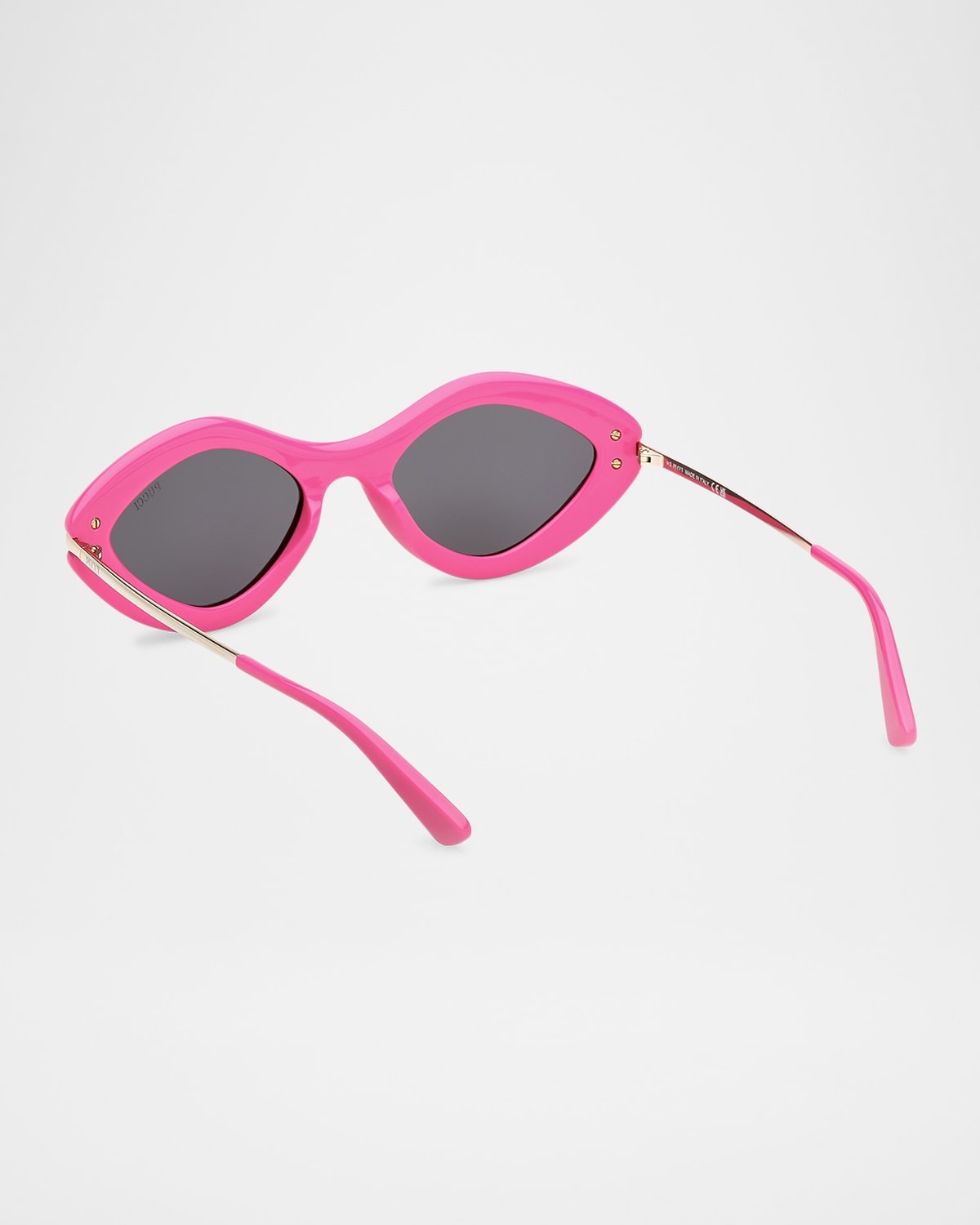 Logo Acetate & Metal Oval Sunglasses - 2