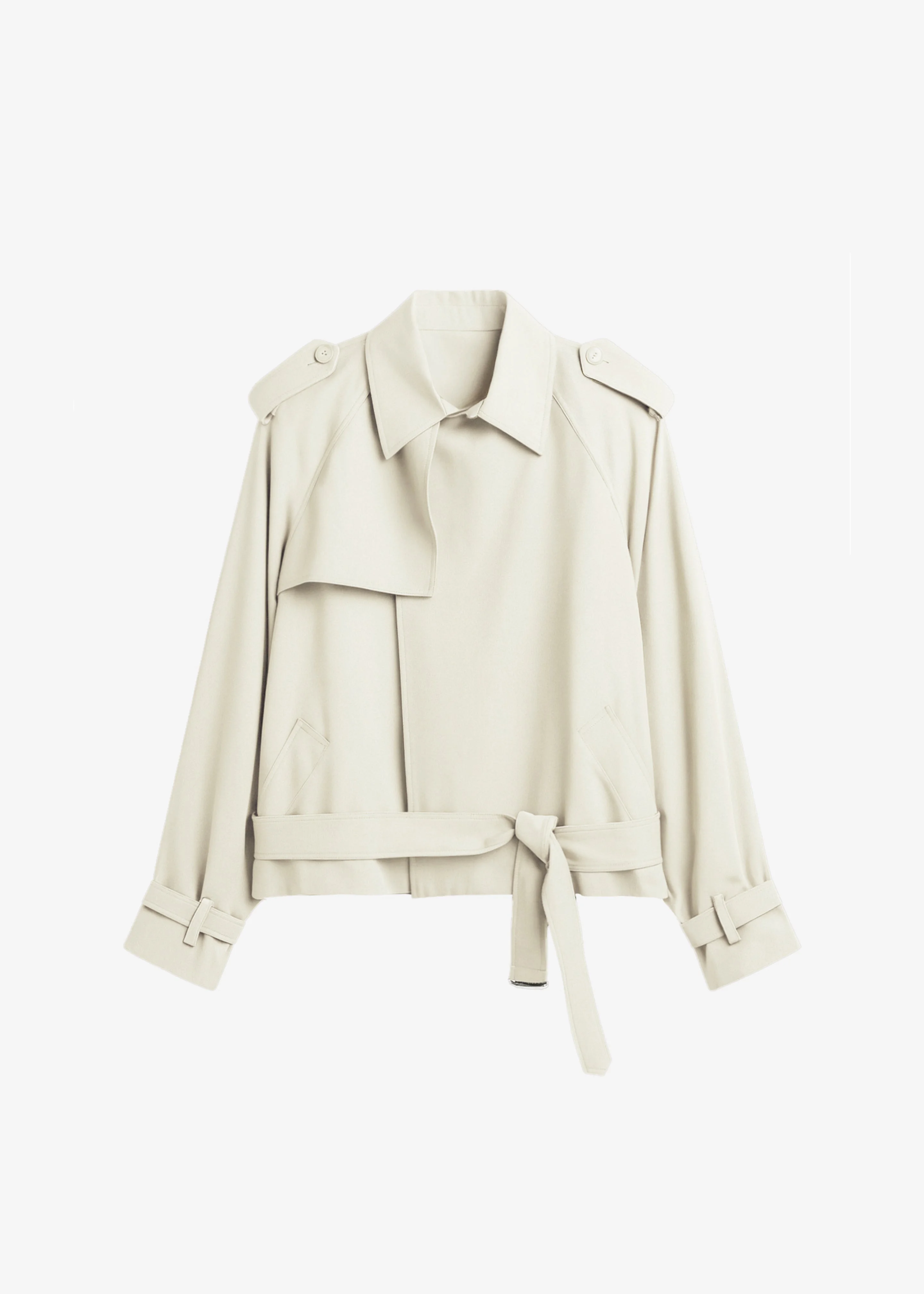 Elva Fluid Short Trench - Ivory - 1