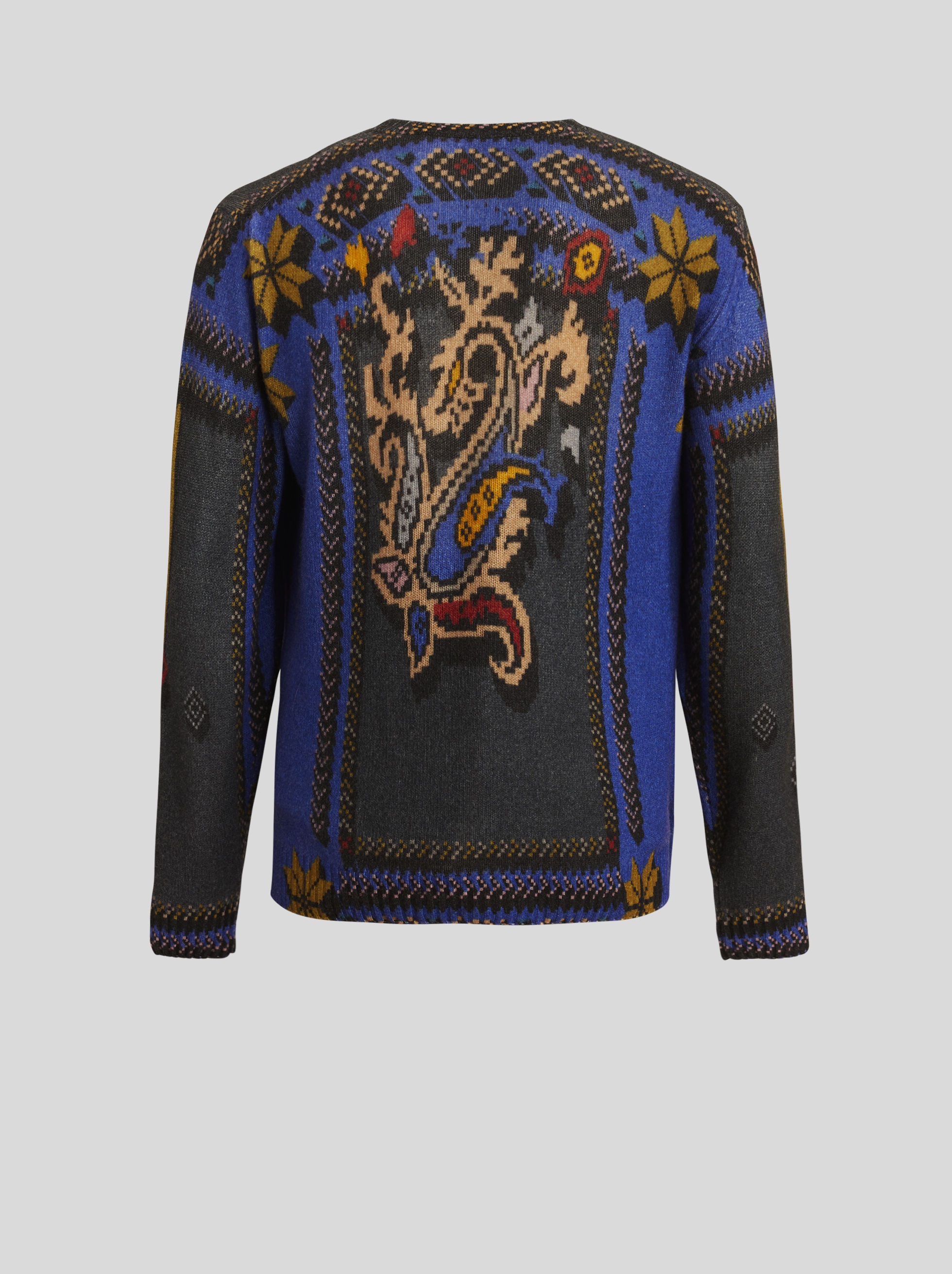 PRINTED VIRGIN WOOL JUMPER - 5