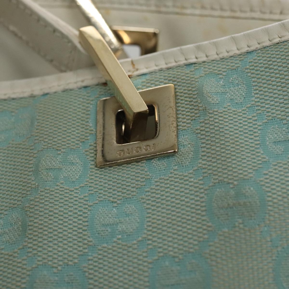 GUCCI GG Canvas Tote Bag Peppermint White - 10