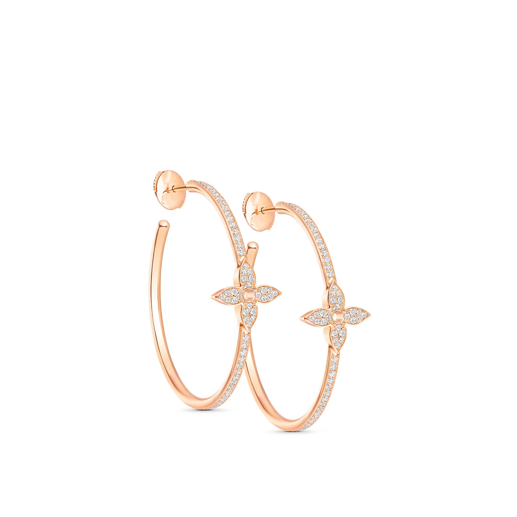 Idylle Blossom Hoops, Pink Gold And Diamonds - 1