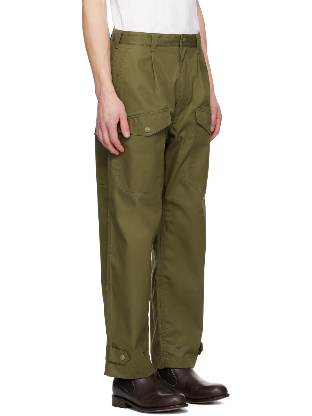 Khaki Alfonso Fatigue Cargo Pants - 2