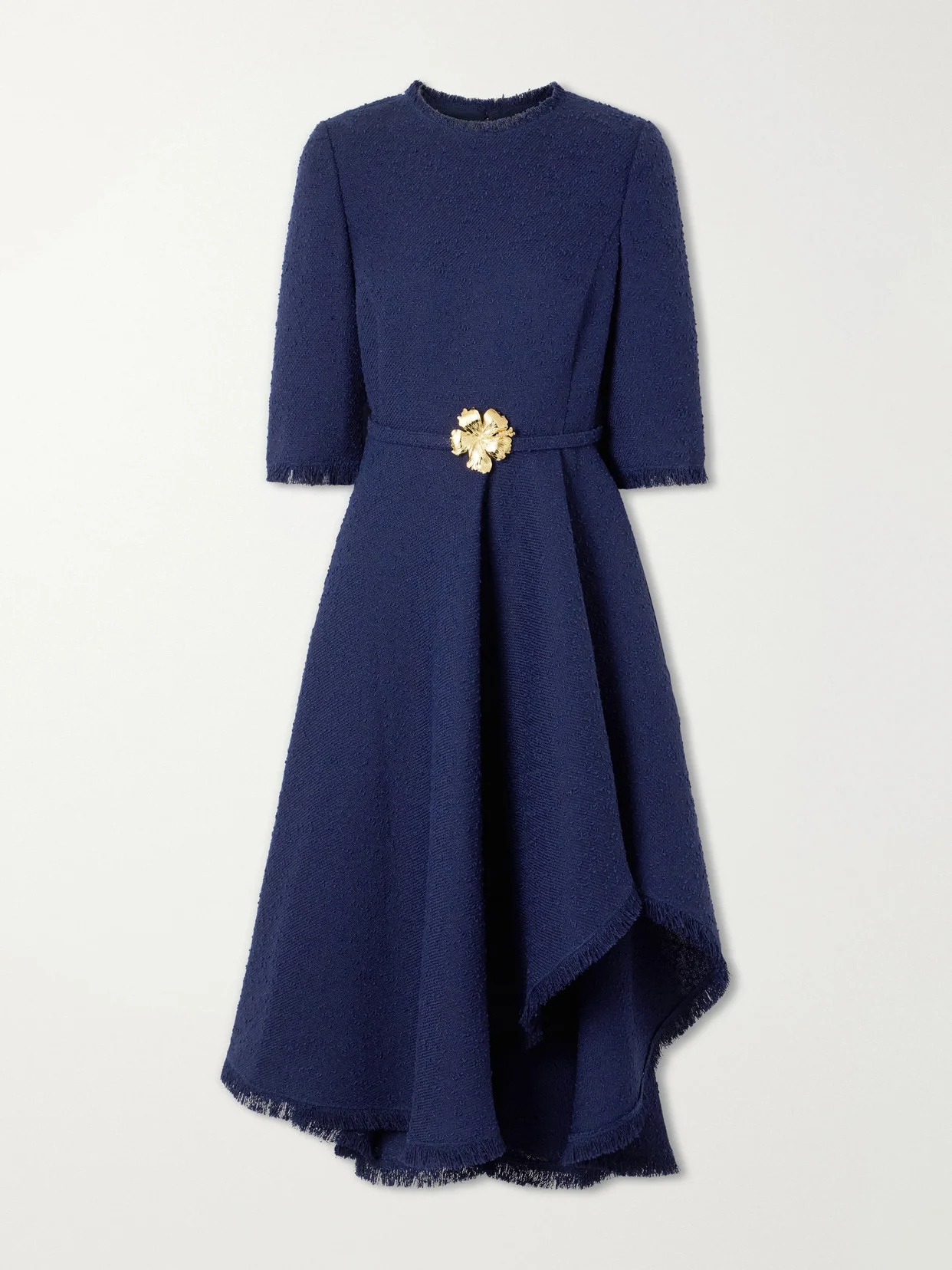 Embellished Tweed Midi Dress - 1