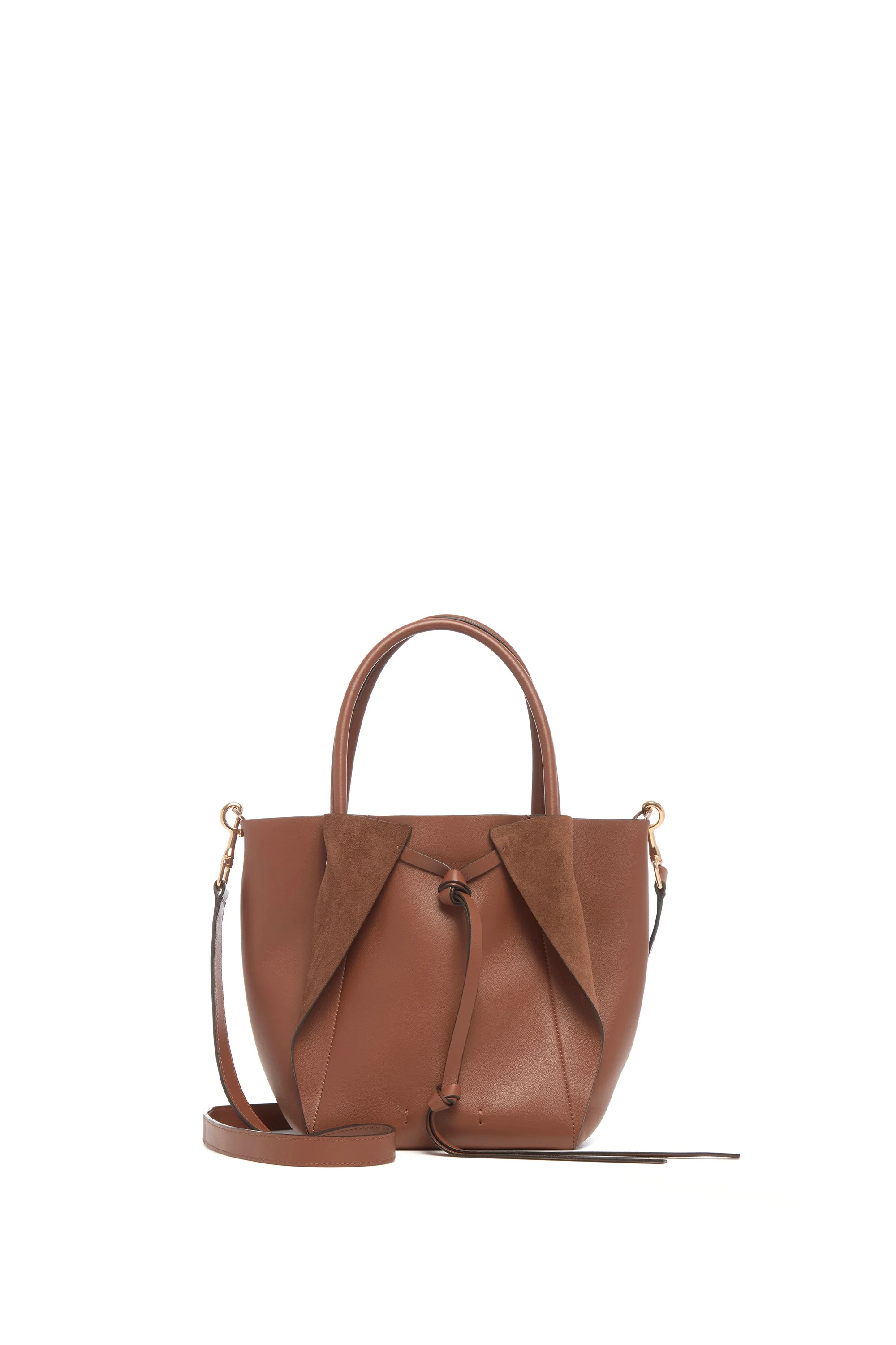 Small Marija Tote Bag in Cognac Nappa Leather - 1