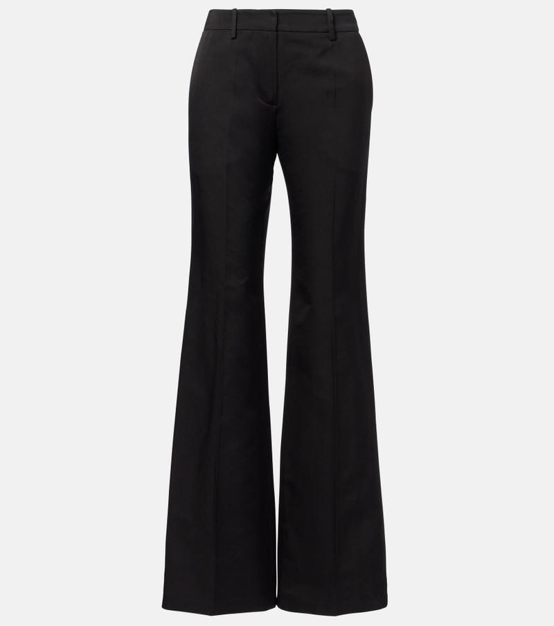 Cotton and silk flared pants 1