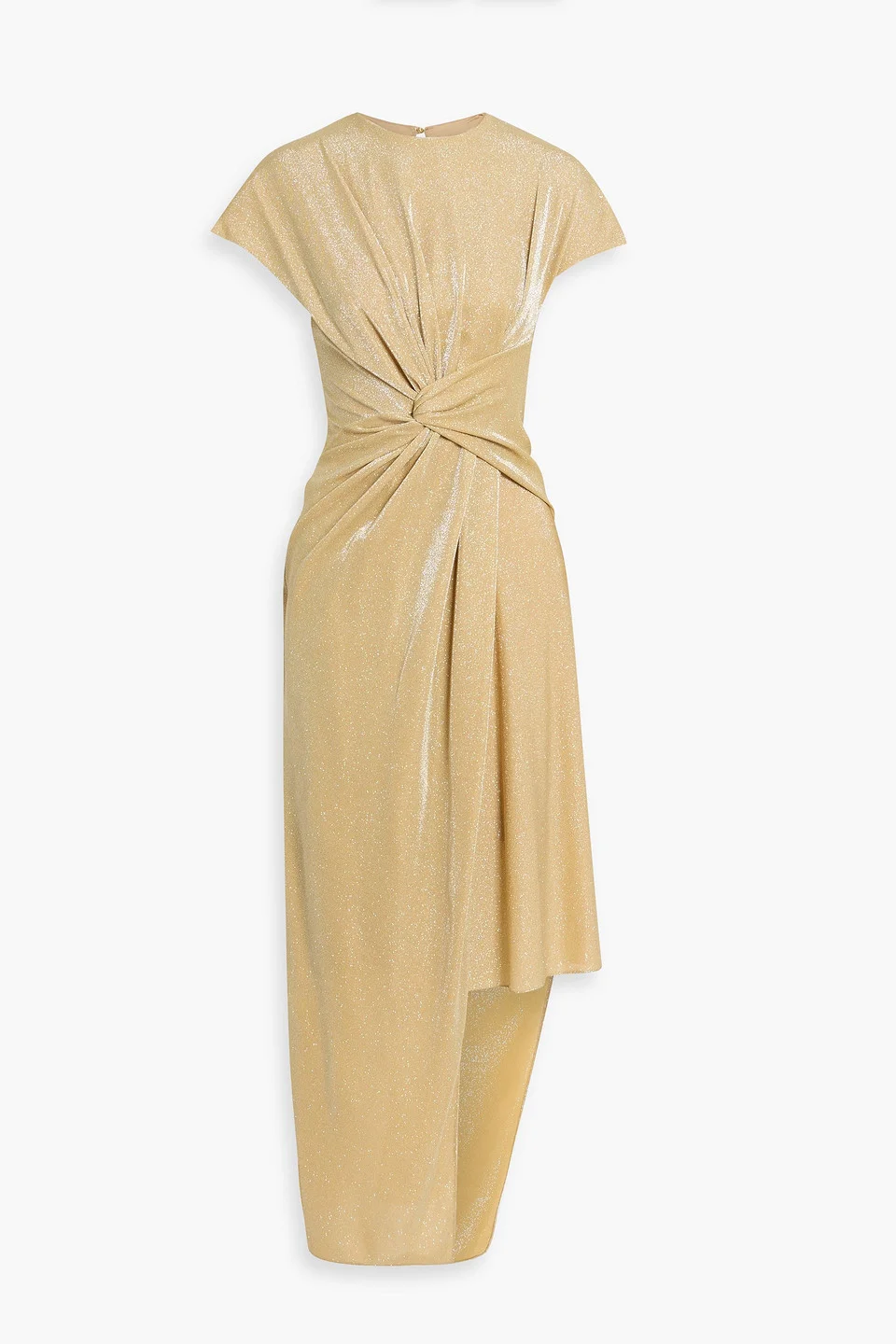 Twisted metallic stretch-knit maxi dress - 1