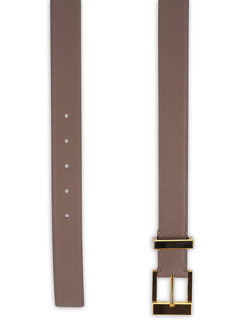 KHAITE Manhattan gold-tone buckle belt outlook