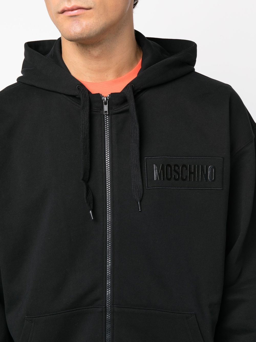 logo-print zip-up hoodie - 5